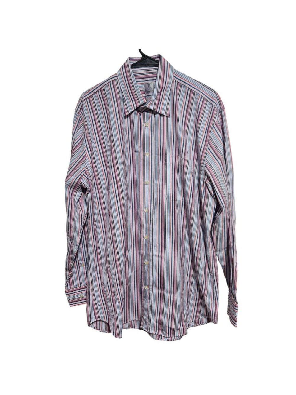 Peter Millar Tailored Fit Button Up Shirt Mens Size Large Striped Long Sleeve